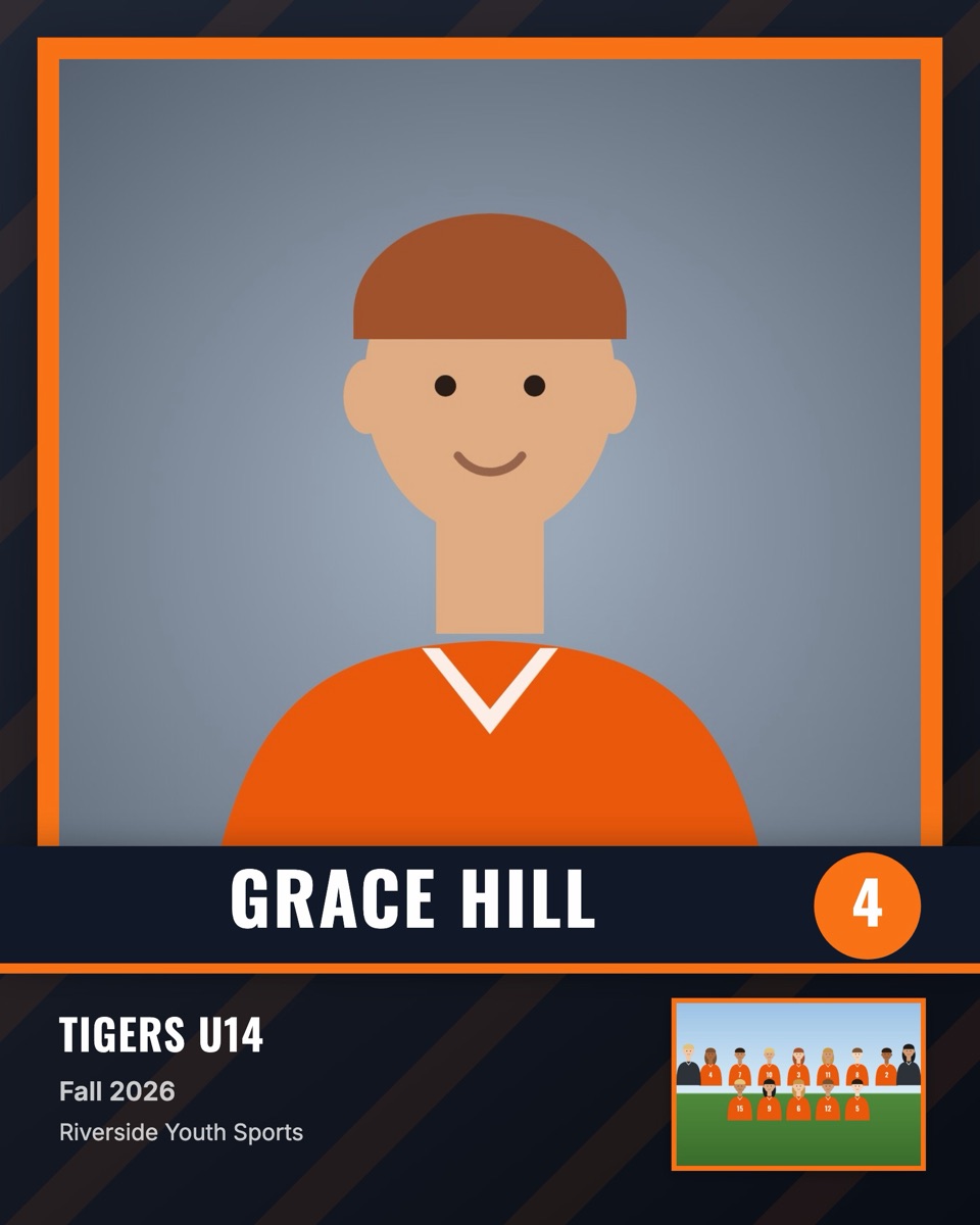 Memory mate in the player card layout with portrait, name banner, number and team photo
